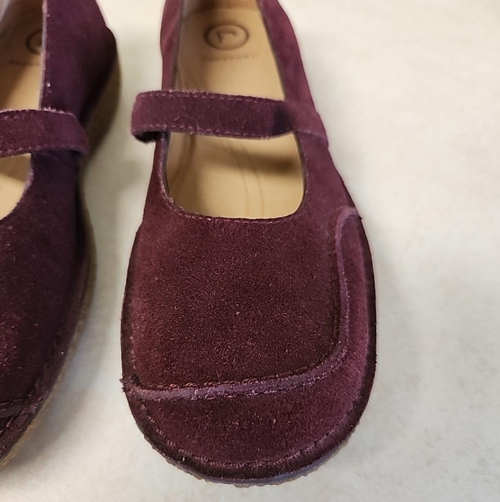 NEW Rockport Seaview Womens Size 6.5 Slip-on Mary Jane Shoes Burgundy Suede - Picture 5 of 9